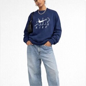 Vintage Air Nike Y2K Crewneck retro embroidered sweatshirt medium center swoosh